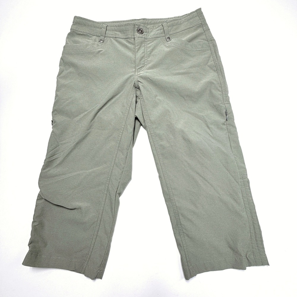 KÜHL Trekr Kapri Pants Women 6 Green Style 6236 Hiking Stretch Capri